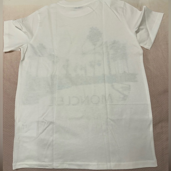 Moncler Graphic Print Cotton Tee, White, XS/S - Picture 7 of 8